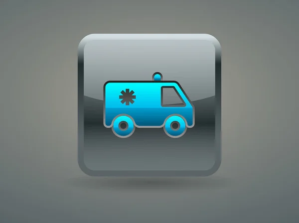 Icono plano de ambulancia — Vector de stock