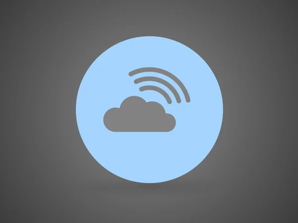 Icono plano de la nube — Vector de stock