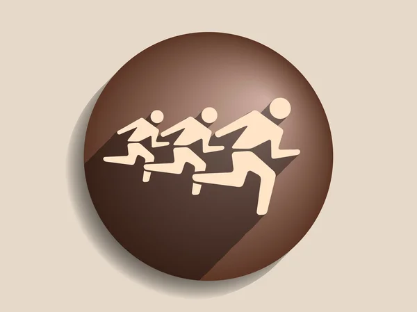 Icono de los hombres corriendo — Archivo Imágenes Vectoriales