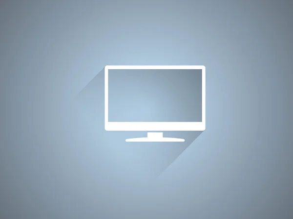 Icona piatta del monitor — Vettoriale Stock