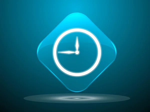 Icono plano del reloj — Vector de stock