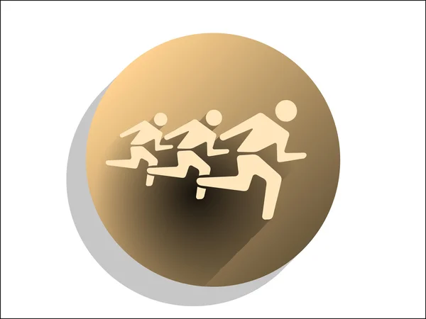 Icono de los hombres corriendo — Vector de stock