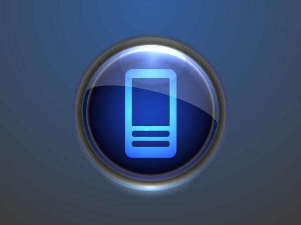 Плоская иконка мобильного телефона
