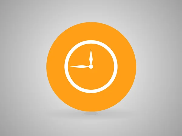 Icono plano del reloj — Vector de stock