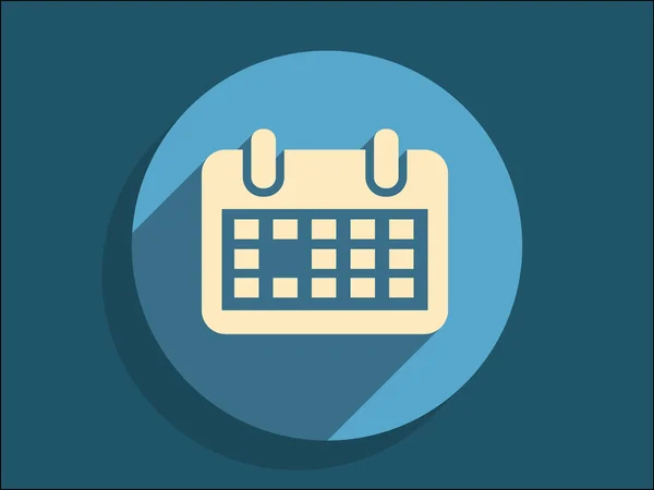 Flat icon of calendar — Stock Vector