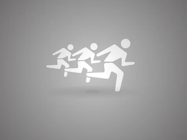 Icono plano de los hombres corriendo — Vector de stock