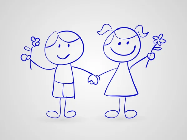 Kreslený šťastná rodina Stock Vektory