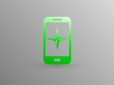 akıllı telefon düz simgesi