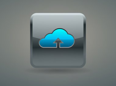 upload, bulut düz simgesi