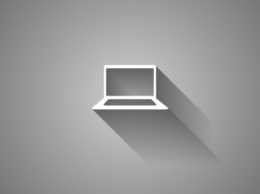 Uzun düz gölge simgesi dizüstü