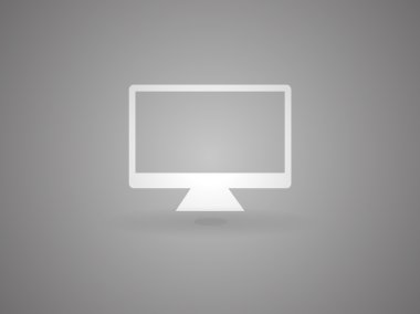 monitör düz simgesi