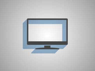 monitör düz simgesi