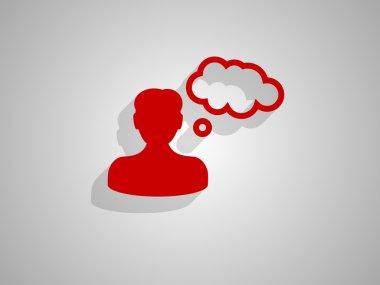 bir adamın düz simgesi