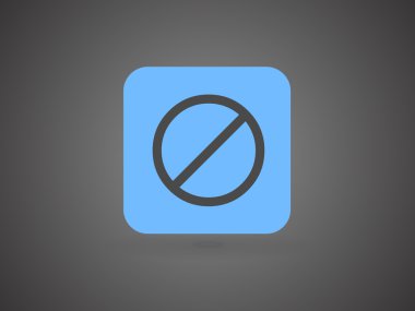 düz simgesi bir yasağı