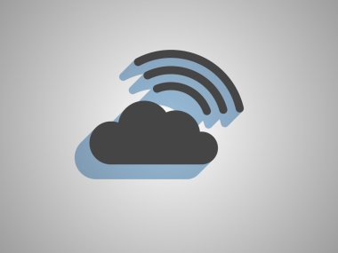 bir bulut düz simgesi