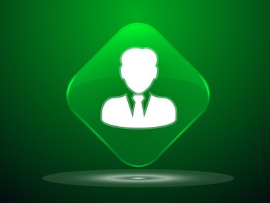 iş adamının düz simgesi