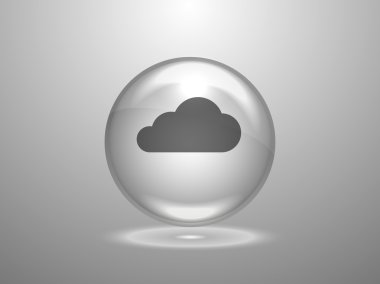 bir bulut düz simgesi