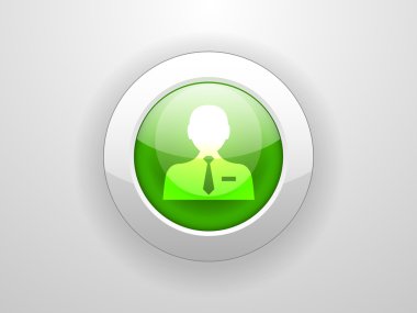 iş adamının düz simgesi