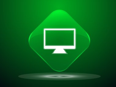 monitör düz simgesi