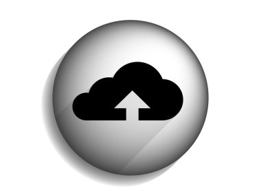 upload, bulut düz simgesi