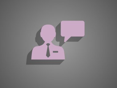 iş adamının düz simgesi