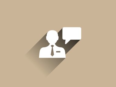 iş adamının düz simgesi