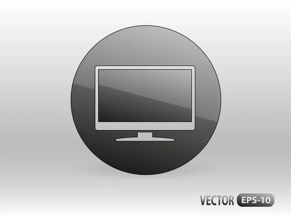 Flat icon of monitor — Stock Vector