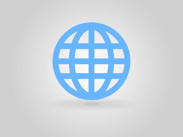 Icono plano del globo — Vector de stock