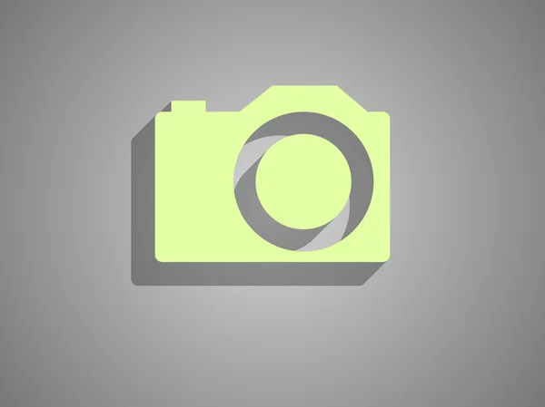 Επίπεδη εικόνα της μια φωτογραφική μηχανή — Διανυσματικό Αρχείο