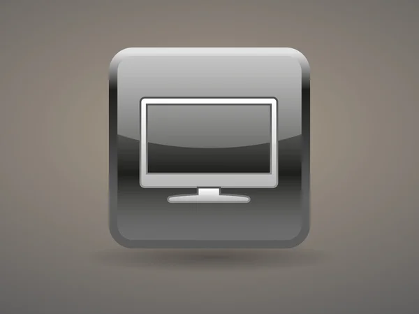 Icono plano del monitor — Vector de stock