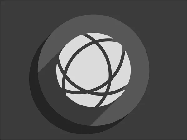 Плоская икона земного шара — стоковый вектор