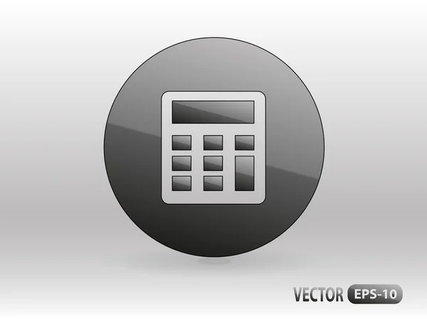 Flat icon of calculator — Stock Vector