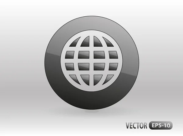 Flat icon of globe — Stock Vector