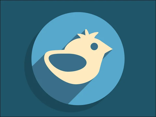 Icône plate d'oiseau — Image vectorielle
