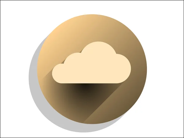 Ícone plano da nuvem —  Vetores de Stock