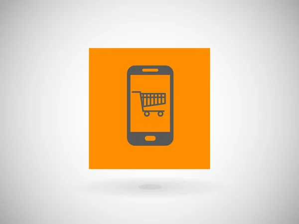 Icono de compras en línea — Vector de stock