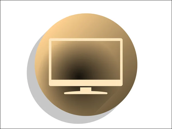 Płaski ikonę monitora — Wektor stockowy