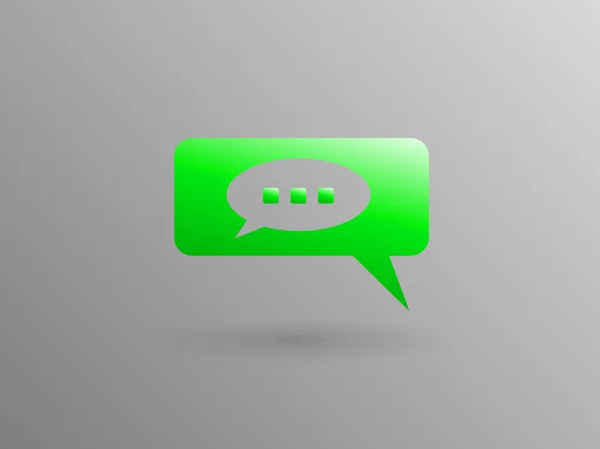 Icono plano de una comunicación — Vector de stock