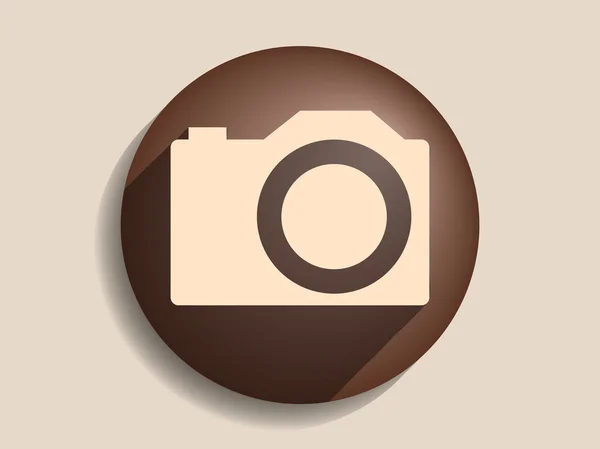 Flat ikonen av en kamera — Stock vektor