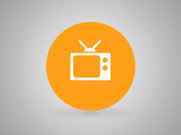 Flat icon of tv — Stock Vector