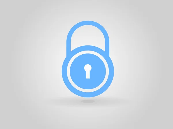 Flat icon of lock — Stock Vector