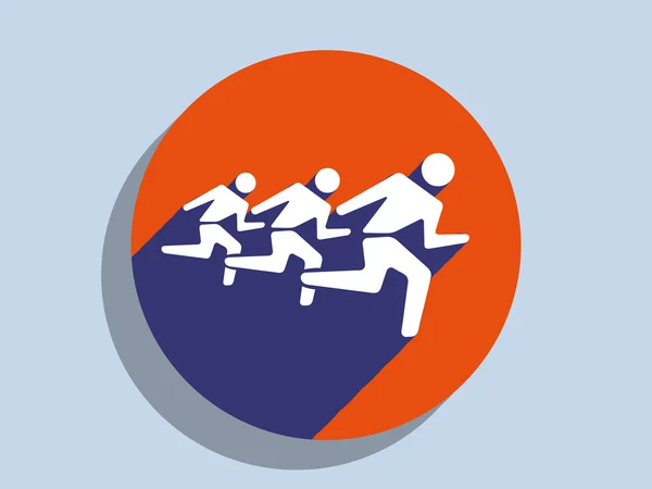 Icon of running mans. — Stock Vector