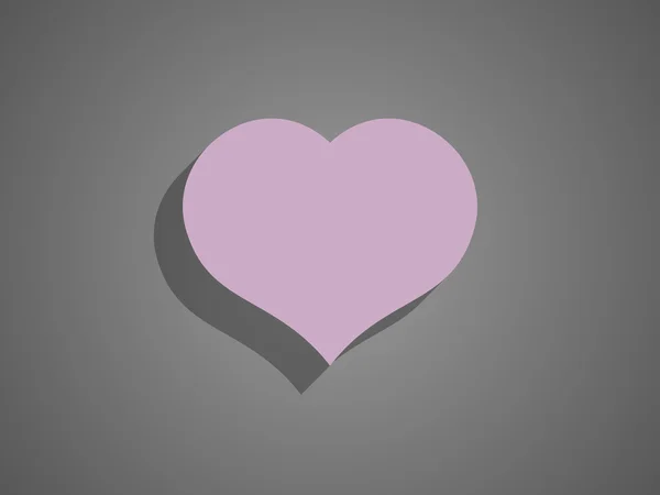 Icono plano del corazón — Vector de stock