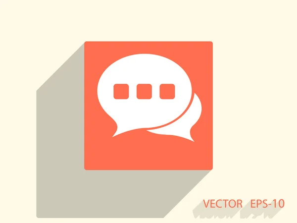 Icono plano de una comunicación — Vector de stock