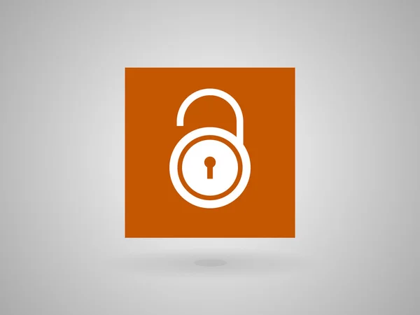 Flat icon of lock — Stock Vector