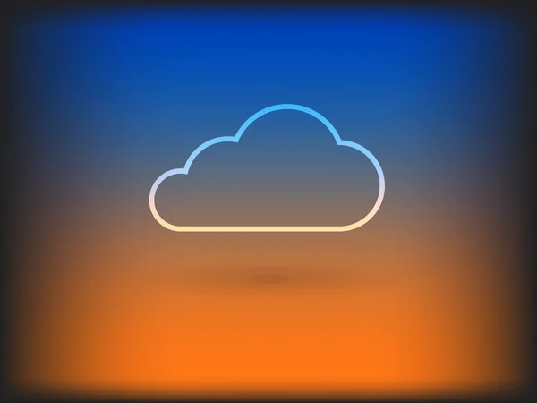 Icono plano de la nube — Vector de stock