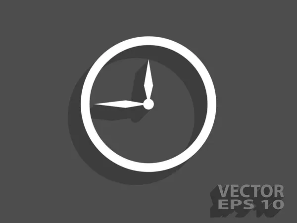 Flat icon of clock — Stock Vector