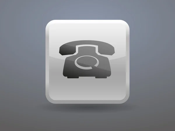 Icono plano de un teléfono — Vector de stock