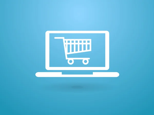 Ícone de compras online — Vetor de Stock