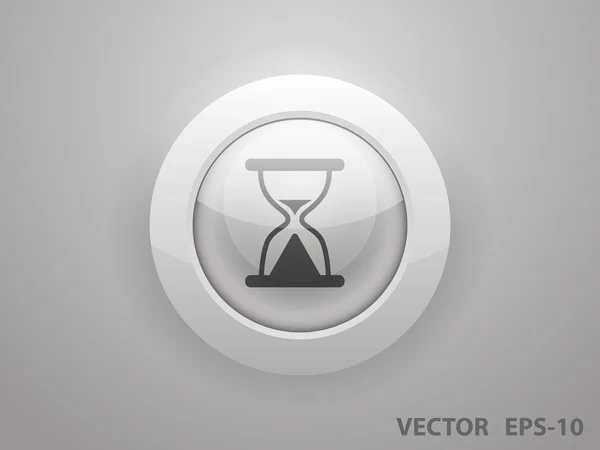 Flat icon of hourglass — Stock Vector